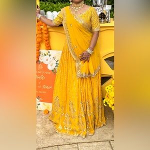 Yellow high standard lehenga choli from khajana boutique 3 PCs USA.